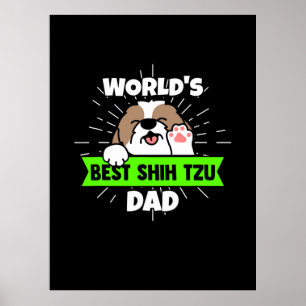 Fars dag   Världens bästa Shih Tzu Hund Pappa Poster