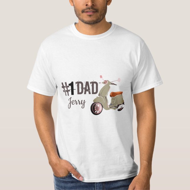 Fars dag Vespa  T Shirt (Framsida)