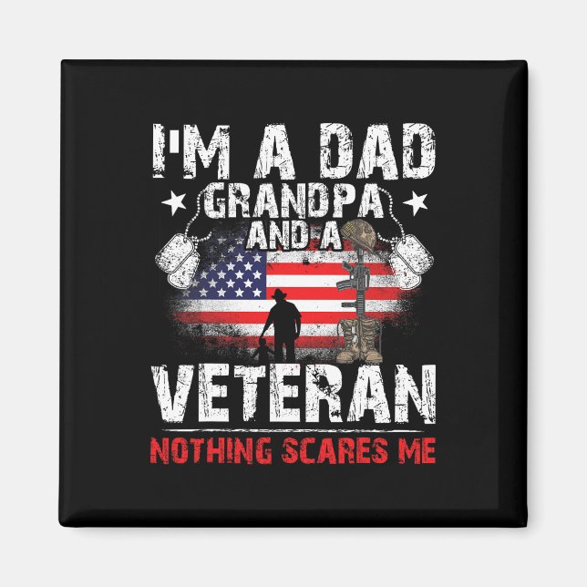 Fars dag - Veterans Day- Jag är en pappa farfar oc Magnet (Framsidan)