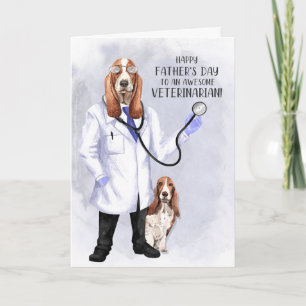 Fars dag Veterinär Funny Hound Hund Doktor Kort