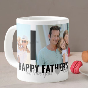 Fars dag Vi Kärlek er 3, foto fet svart Jumbo Mugg