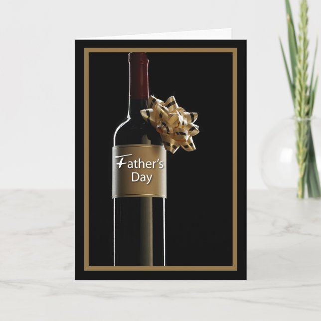 Fars dag Vin Flaska Kort (Framsida)
