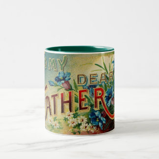 Fars dag Vintage Kära Far Två-Tonad Mugg
