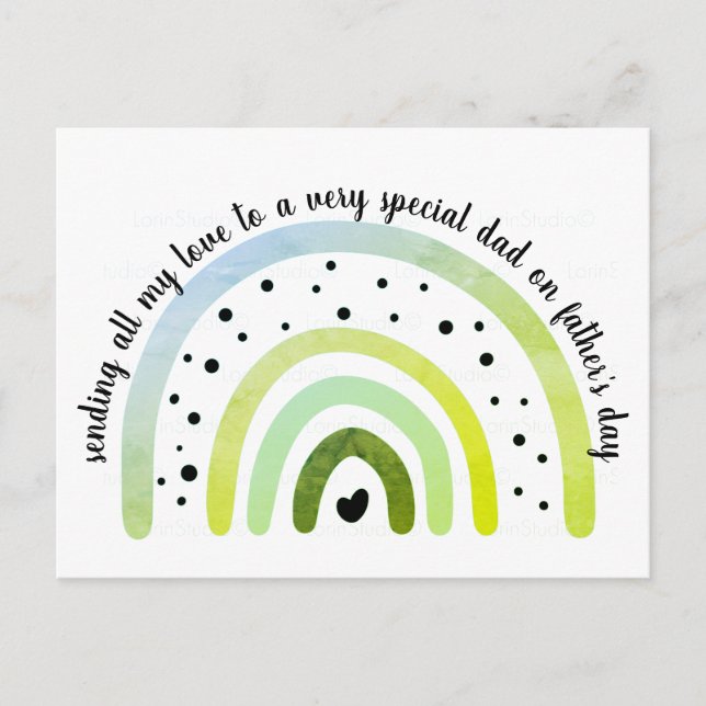 Fars dag vykort - Speciella Pappa (Framsida)