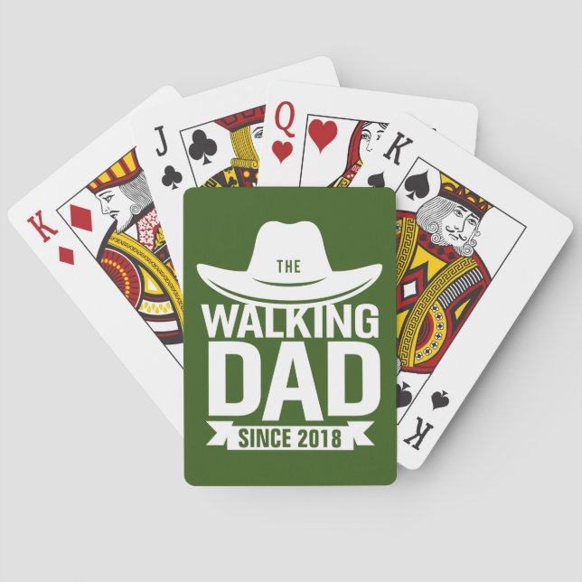 fars dag - Walking Pappa sen.. Casinokort (Baksidan)