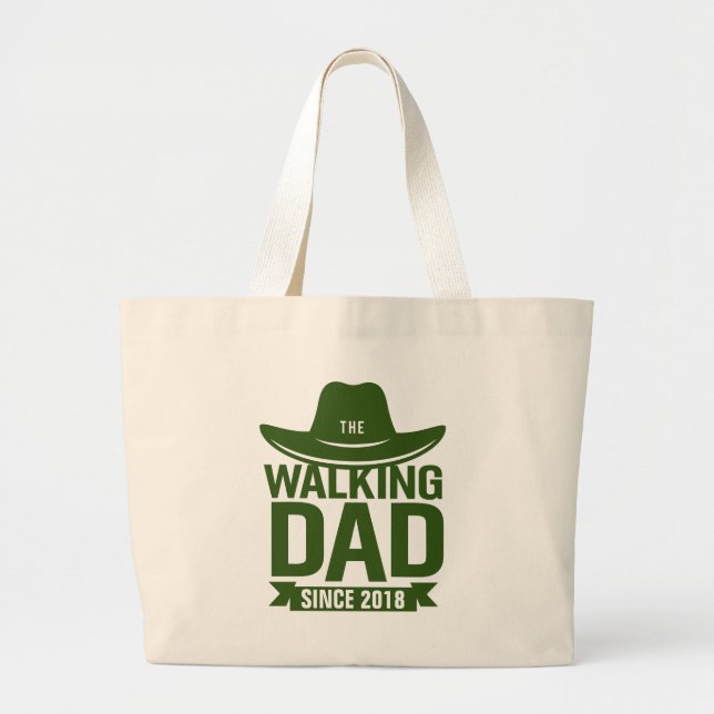 Fars dag - Walking Pappa sen.. Jumbo Tygkasse (Framsidan)