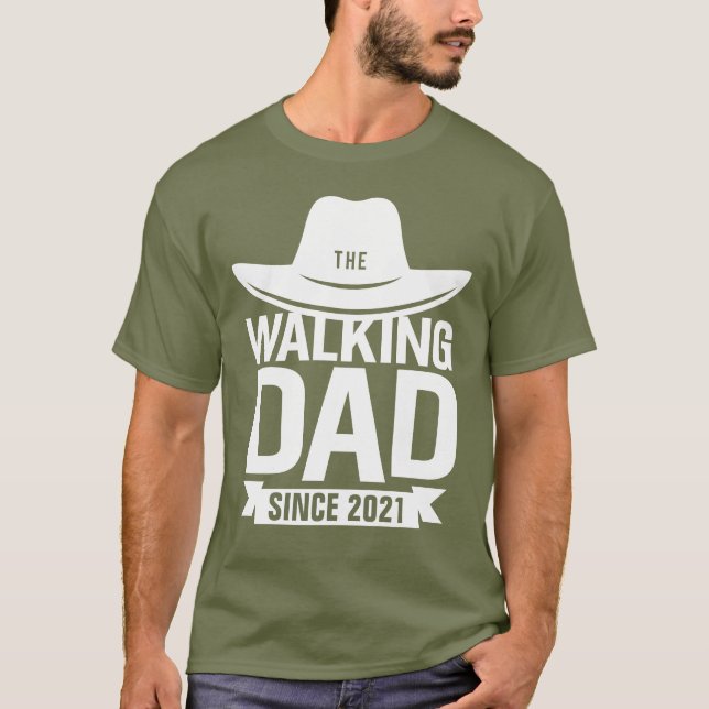 fars dag - Walking Pappa sen.. T Shirt (Framsida)