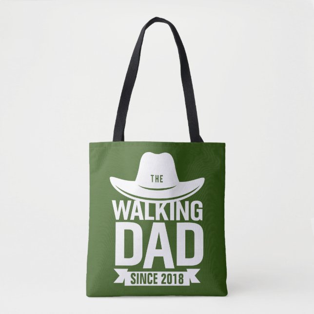 fars dag - Walking Pappa sen.. Tygkasse (Framsida)