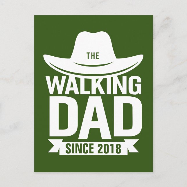 Fars dag - Walking Pappa sen.. Vykort (Framsida)