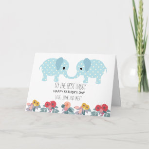 Fars dag Whimsical Elephants från Twillingar Kort