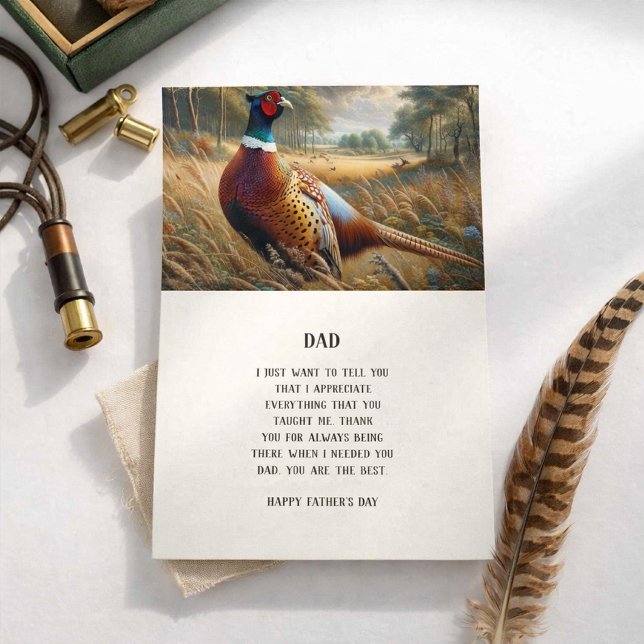 Fars dag Wildlife  Fasan Julkort Kort (Skapare uppladdad)
