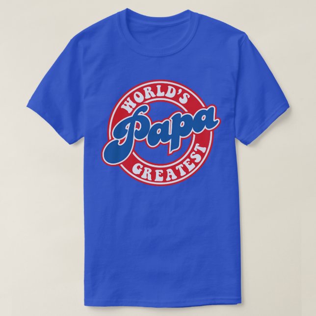 Fars dag World Greatest Pappa T Shirt (Design framsida)
