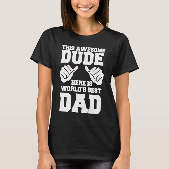Fars dag Worlds bästa Coola Pappa 1 T Shirt (Framsida)