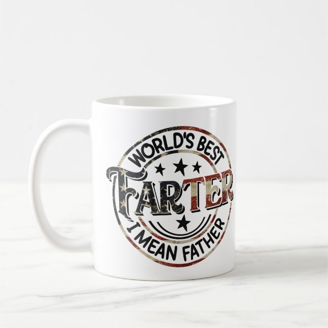 Fars dag World's Best Farter I Elak Far Kaffemugg (Vänster)