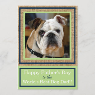 Fars dag World's Best Hund Anpassningsbar Photo Kort
