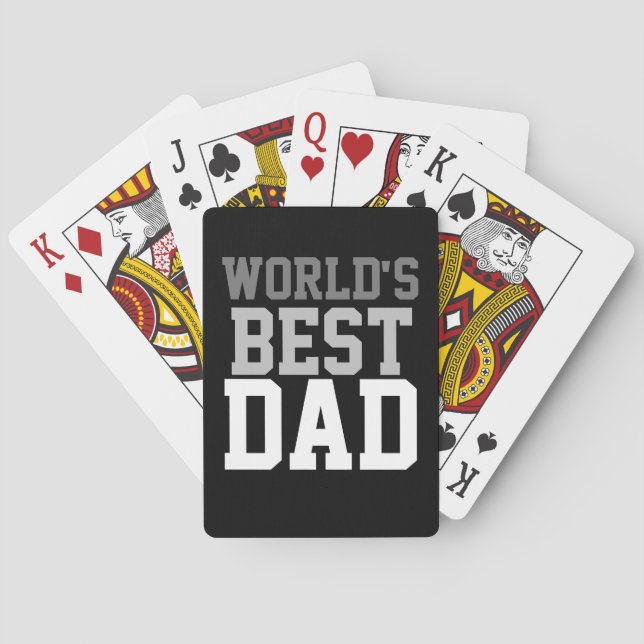Fars dag World's Best Pappa Black Casinokort (Baksidan)