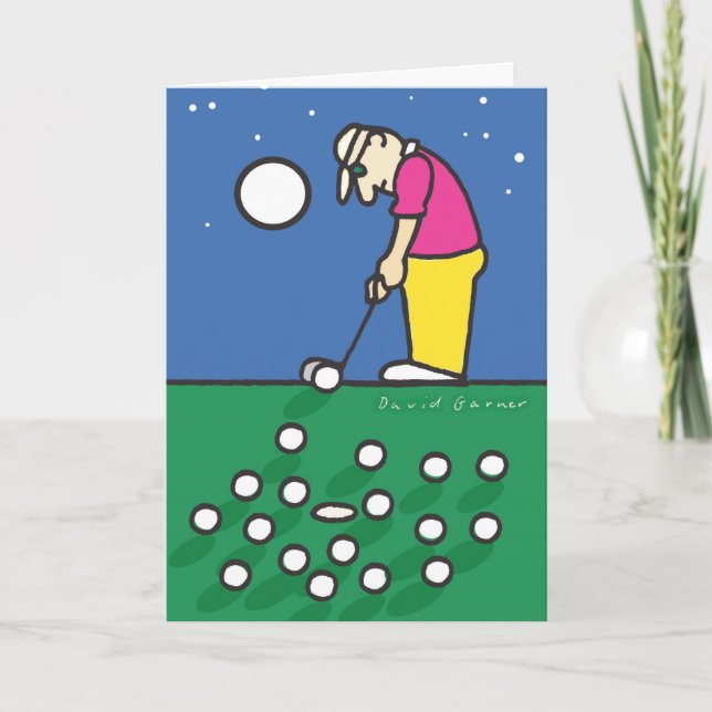 Fars dagkort med golfareillustrationen kort (Framsida)
