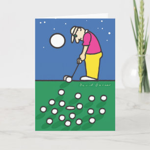 Fars dagkort med golfareillustrationen kort