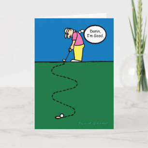 Fars dagkort med golfareillustrationen kort