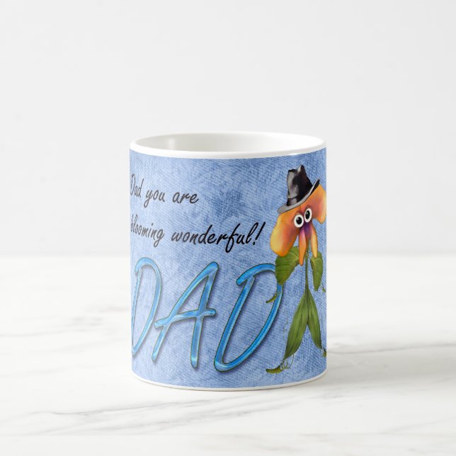 Fars dagmugg med blomman i lövkostymPAPPA Kaffemugg (Center)