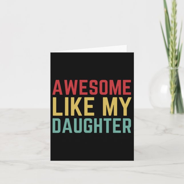 Fars dagscade från dotter fru Awesome Like M Kort (Framsida)