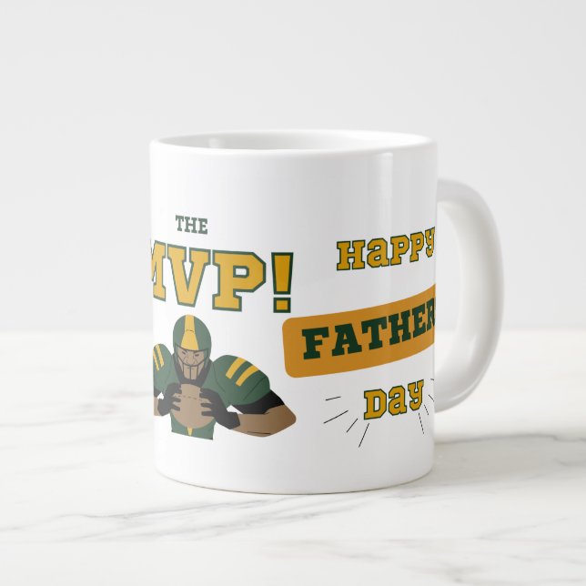 Fars dagsgåva - Mest värdefulla Pappa Unik Jumbo Mugg (Framsida höger)
