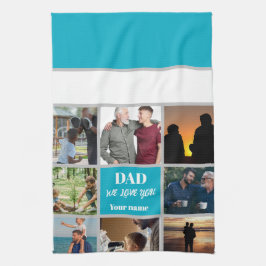 Fars dagsgåva till pappa | Anpassad bild och namn Kökshandduk