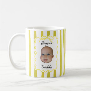 Fars dagsgåvor till pappa gula ränder kaffemugg