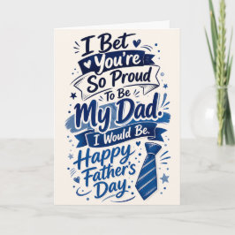 Fars Dagskort Från Barn Stolt Att Vara Min Pappa S Kort