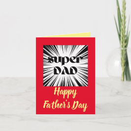 Fars dagskort till pappa, superhjälte tema kort