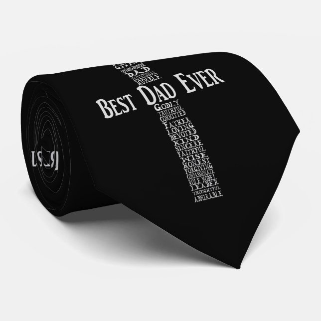 Fars dagTie, bäst pappa någonsin, kristen Tie Slips (Rullad)