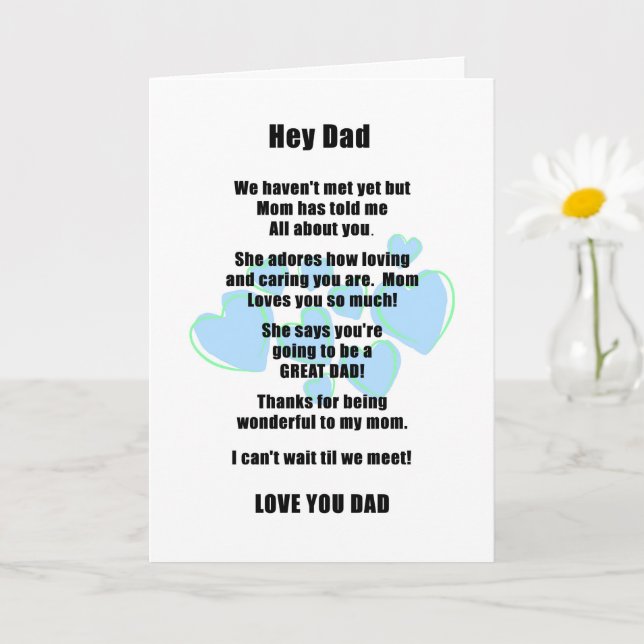 Far's Day Card for Expectant Pappa Kort (Liten växt)