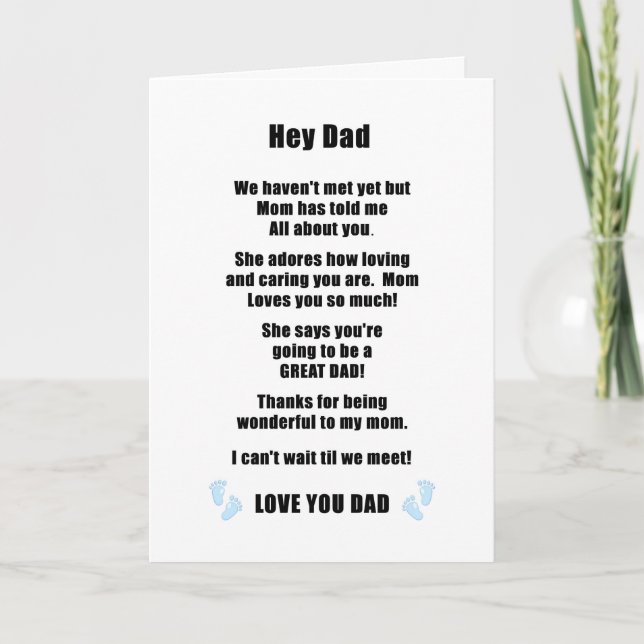 Far's Day Card for Expectant Pappa Kort (Framsida)