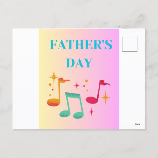 Far's Day Card with Music Helg Vykort