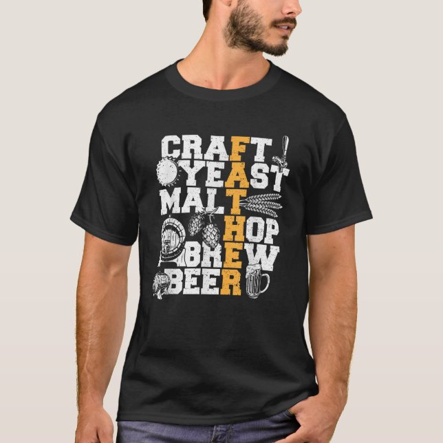 Far's Day Craft Yast Malt Skutt Brew Beer Beer T T Shirt (Framsida)
