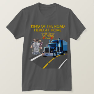 Far's Day Gift - Kung of the Road, Hero at Home T Shirt