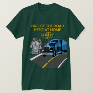 Far's Day Gift - Kung of the Road, Hero at Home T Shirt