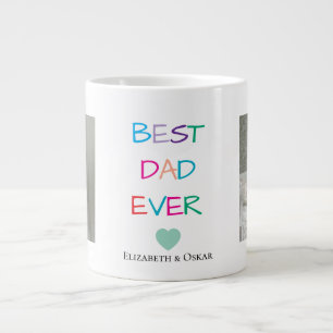 Far's Day Gift med Kids' Namn - Bästa Pappa någons Jumbo Mugg