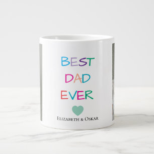 Far's Day Gift med Kids' Namn - Bästa Pappa någons Jumbo Mugg