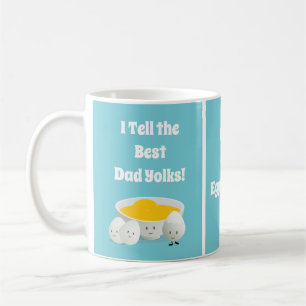 Far's Day Gift Pappa Jokes Pun Food Eggs Tecknad Kaffemugg