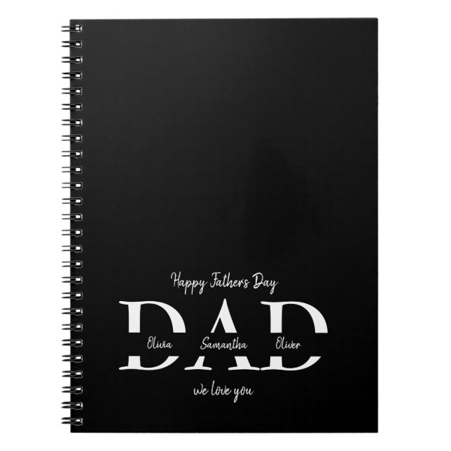 Far's Day Photo Notebook - Anpassningsbar Kids' Na Anteckningsbok (Framsidan)