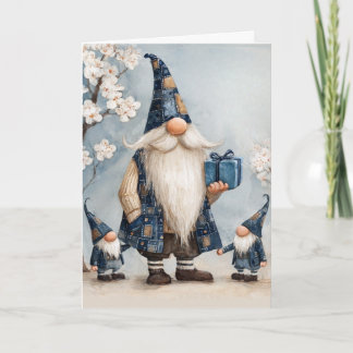 Farsdags Tomte Vikbar Gratulationskort Kort