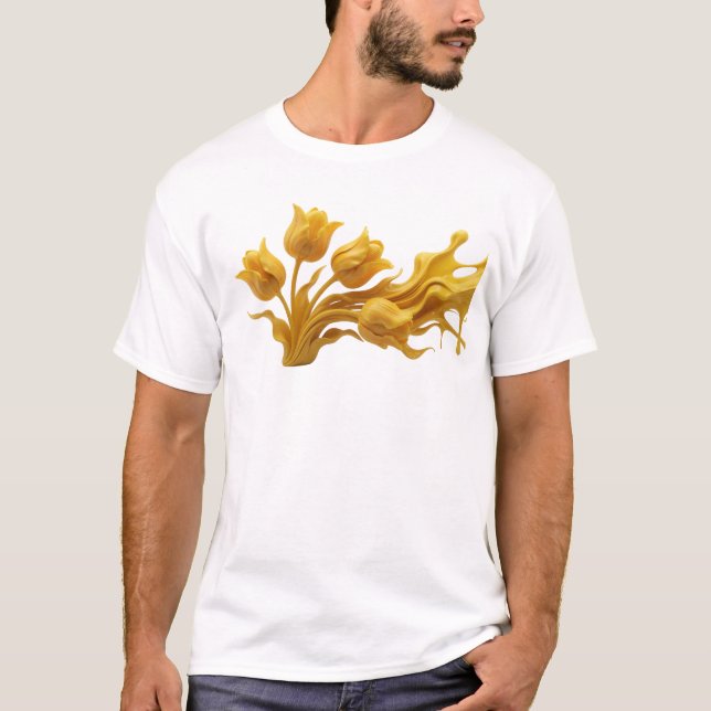 Färsk ABSTRAKT BLOMMA Grafisk T-Shirt Design (Framsida)