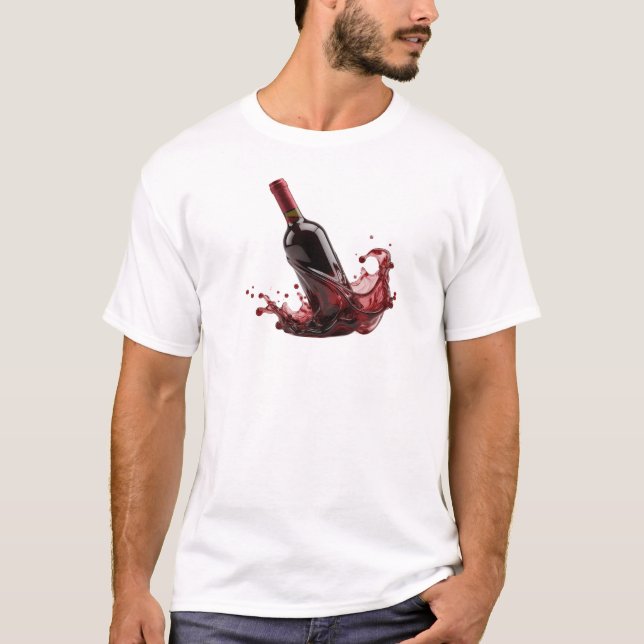 Färsk ABSTRAKT VIN Konstnärligt Uttryck T Shirt (Framsida)