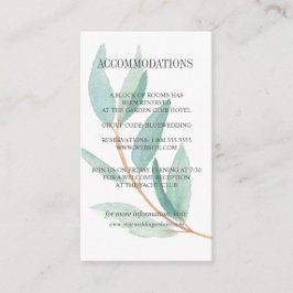 Färsk ACCOMMODATION AV Eucalyptus löv bröllop Tilläggskort