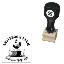 Färsk ägggrupp Anpassningsbar Familj Farm Hen Blom Stämpel