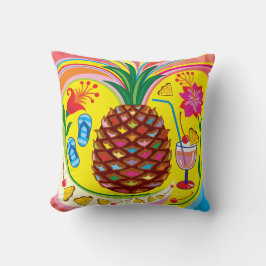 Färsk Ananas Sommar Nyanser Kudde