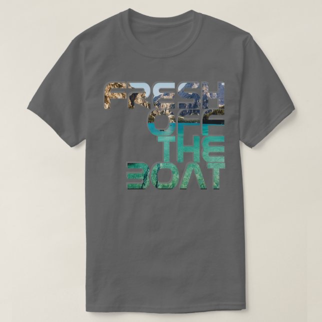 Färsk av båten 3 t shirt (Design framsida)