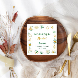 Färsk av bryggskugga från marknaden pappersservett