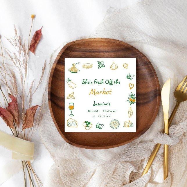 Färsk av bryggskugga från marknaden pappersservett (Skapare uppladdad)